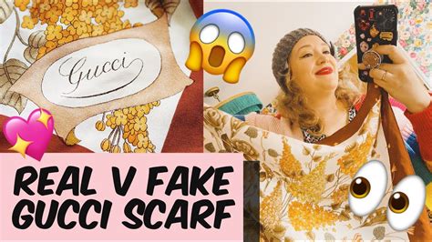 gucci scarf real vs fake|authentic Gucci silk scarf.